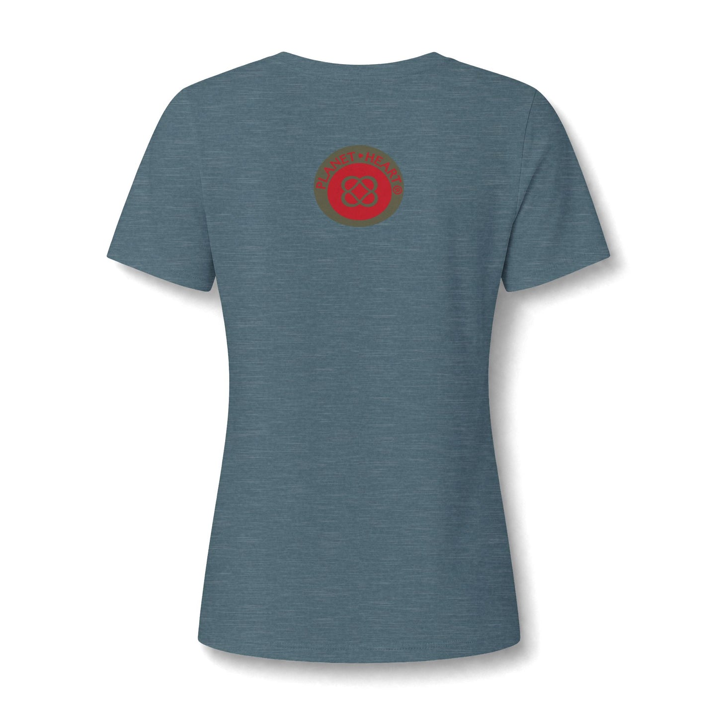 Women's V‑Neck Tee — Skeletal Lips Mandala