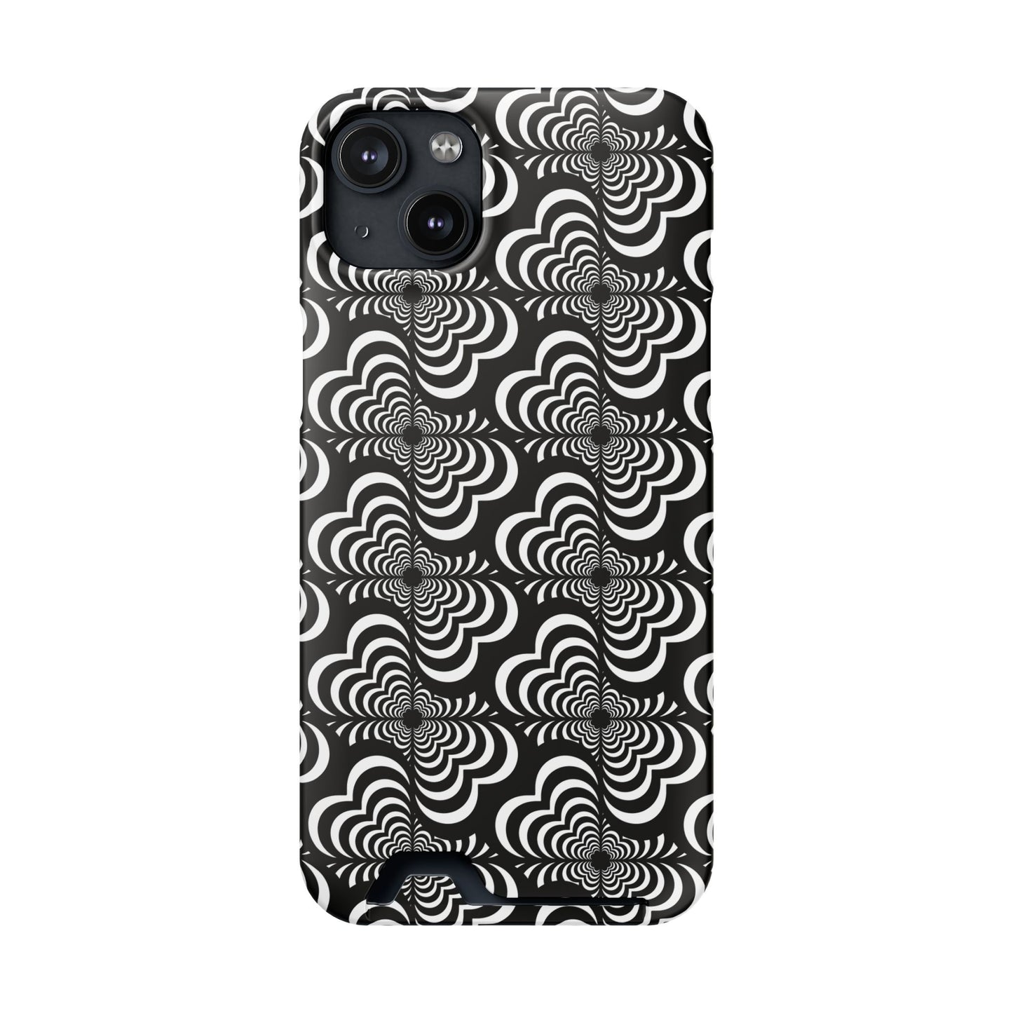 Zebra Love (TM) Black & White Phone Card Case — Slim Wallet Phone Case