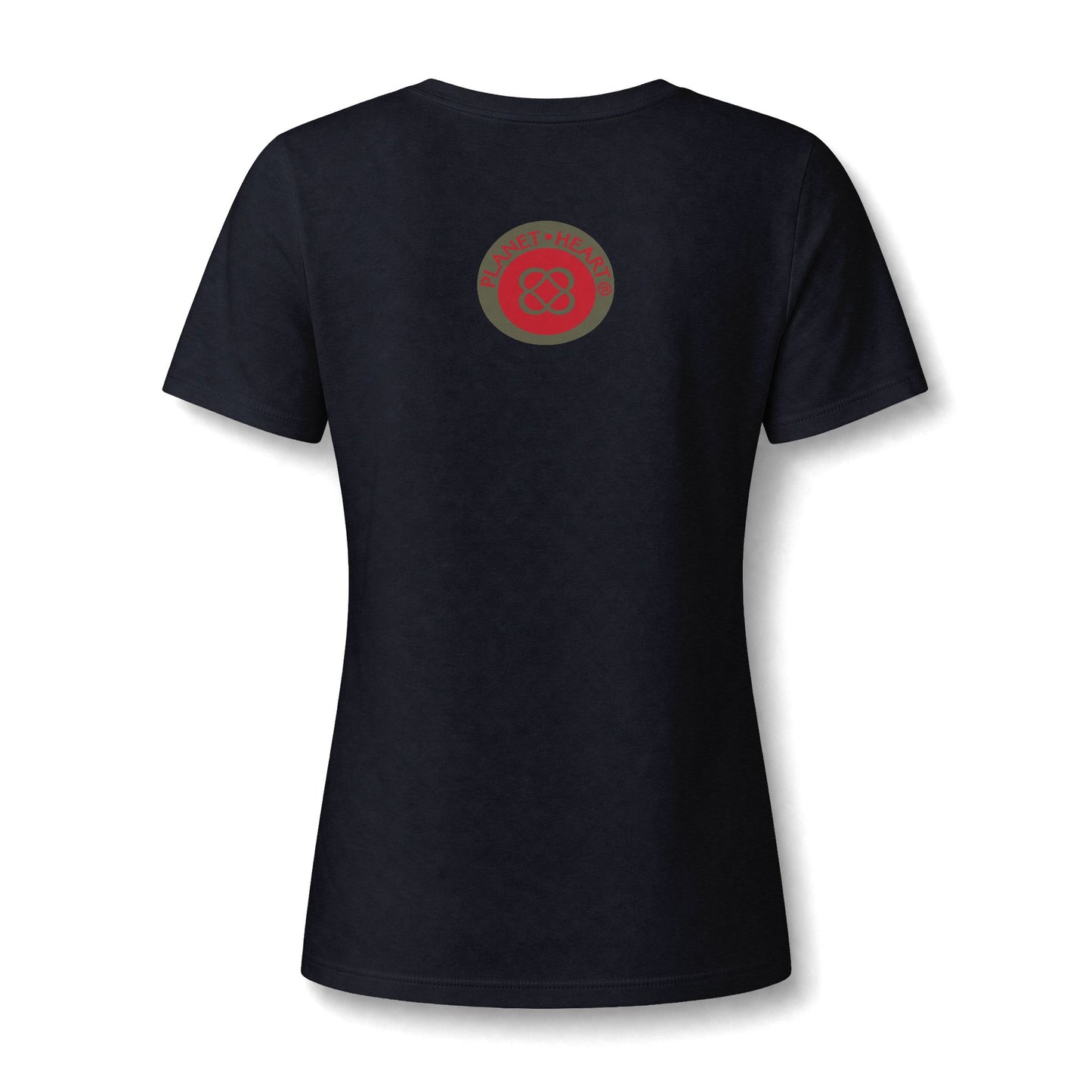 Women's V‑Neck Tee — Skeletal Lips Mandala