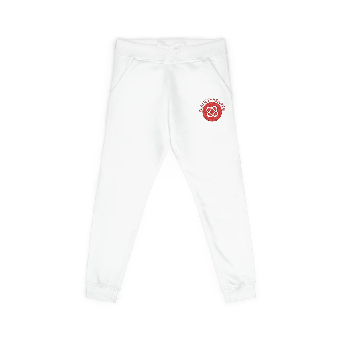 Embroidered Planet Heart Logo Lounge Sweatpants — Cozy Fleece Joggers