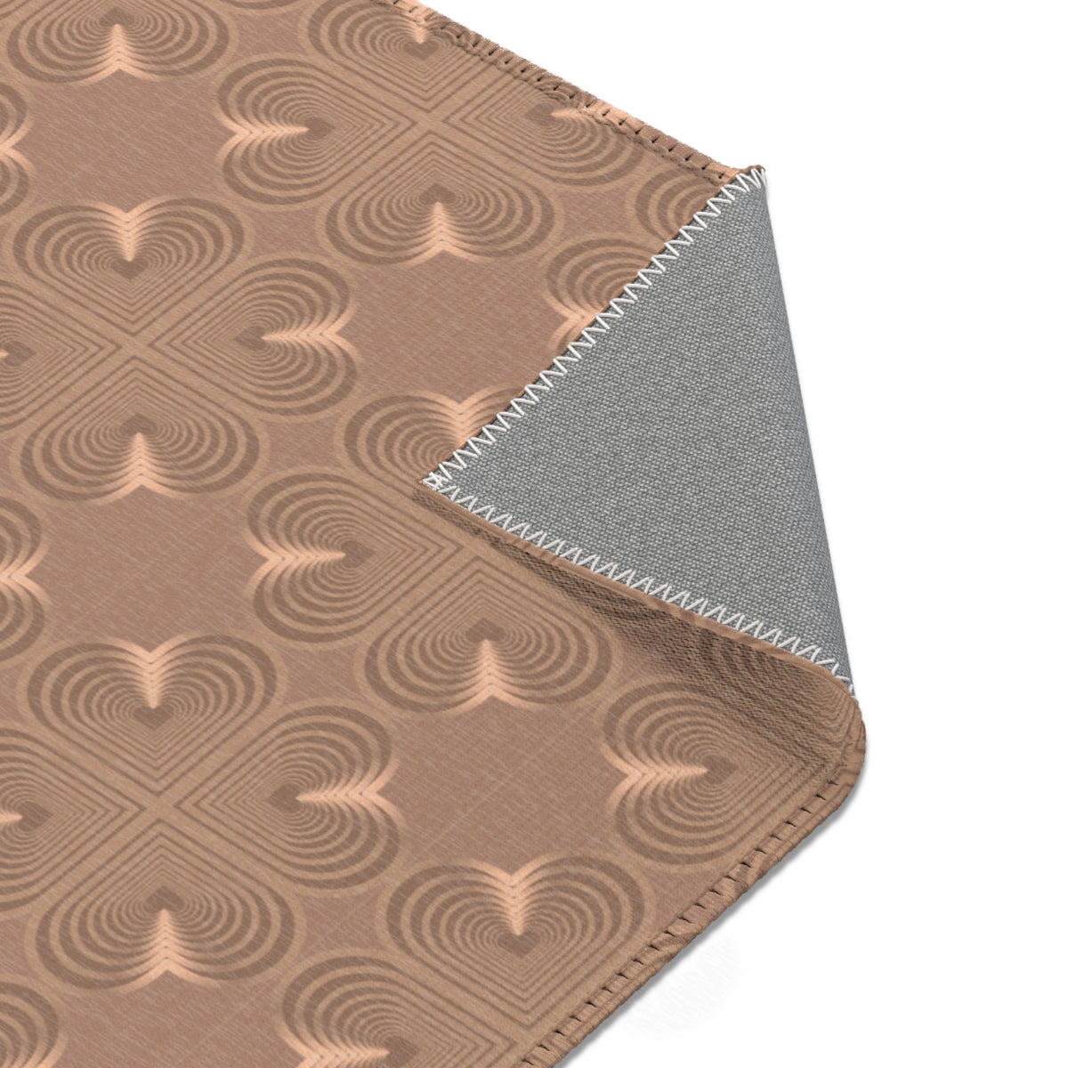 F2 Bullseye Area Rug — Warm Taupe Patterned Accent Rug for Living Room & Entryway
