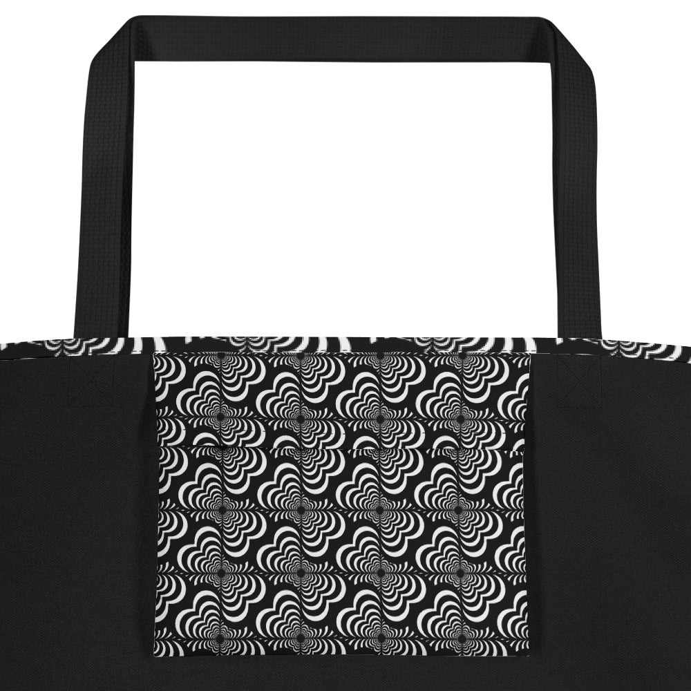 Zebra Love All-Over Print Large Tote Bag