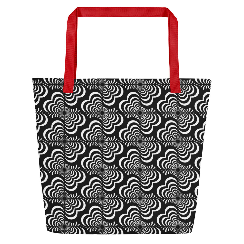 Zebra Love All-Over Print Large Tote Bag