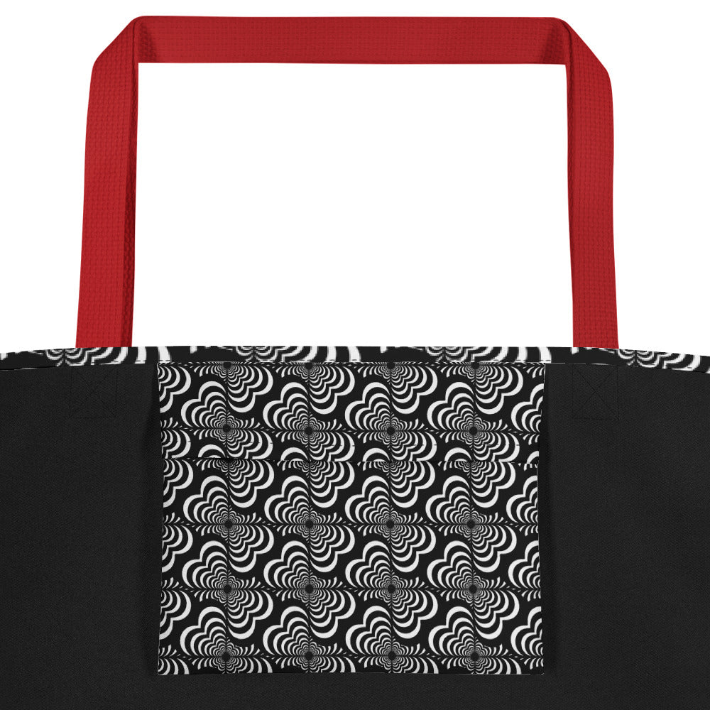 Zebra Love All-Over Print Large Tote Bag