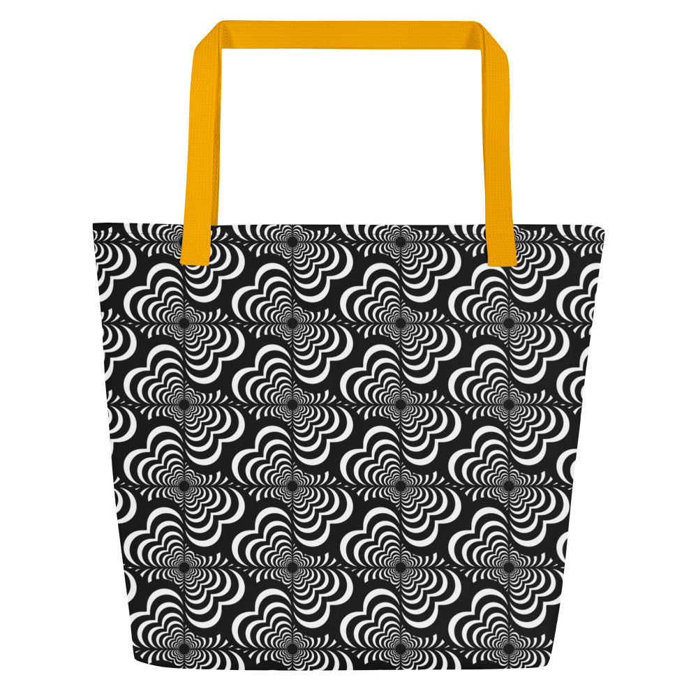 Zebra Love All-Over Print Large Tote Bag