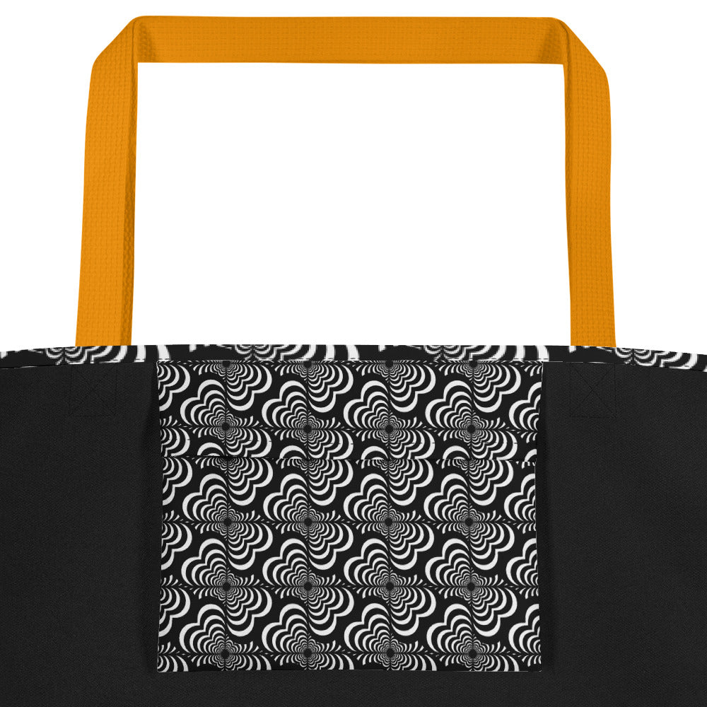 Zebra Love All-Over Print Large Tote Bag