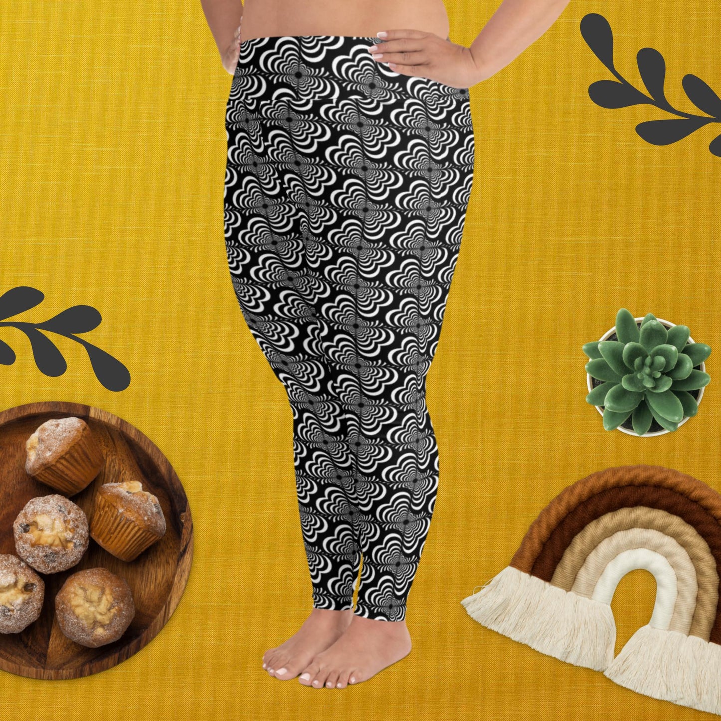 Zebra Love™ (medium pattern) All-Over Print Plus Size Leggings