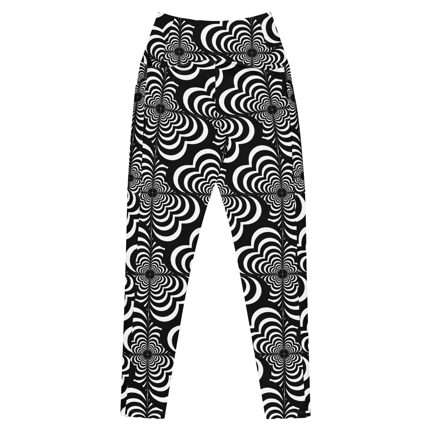 Zebra Love Crossover leggings with pockets