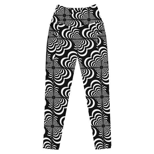 Zebra Love Crossover leggings with pockets