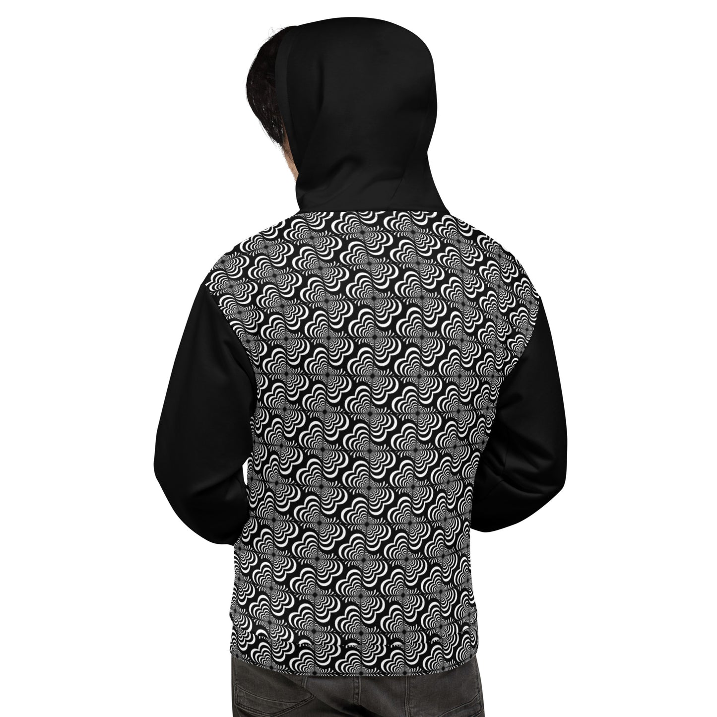 Zebra Love with black sleeves Unisex Hoodie