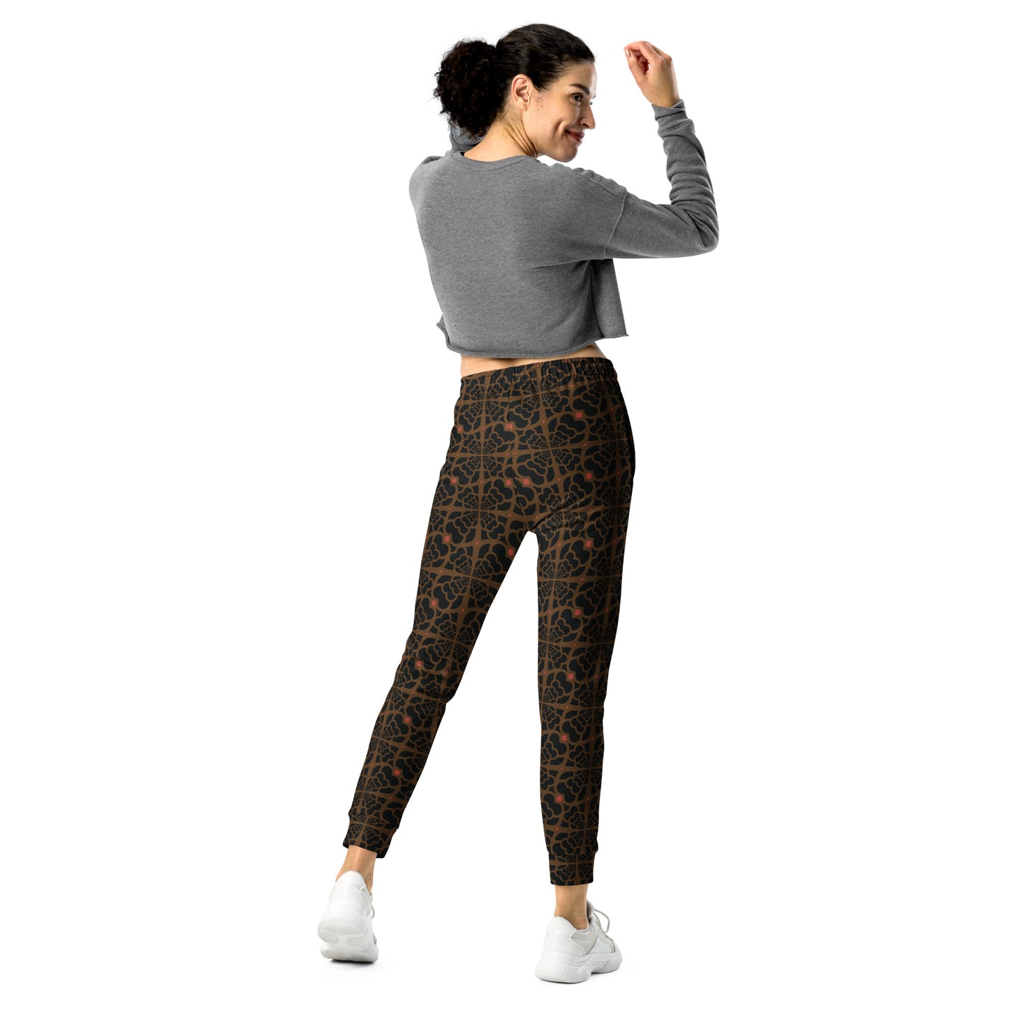 Zebra Love + F2 in brown Women's Joggers