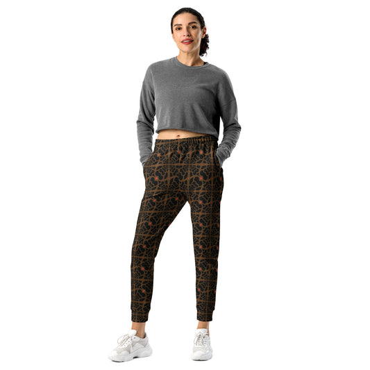 Zebra Love + F2 in brown Women's Joggers