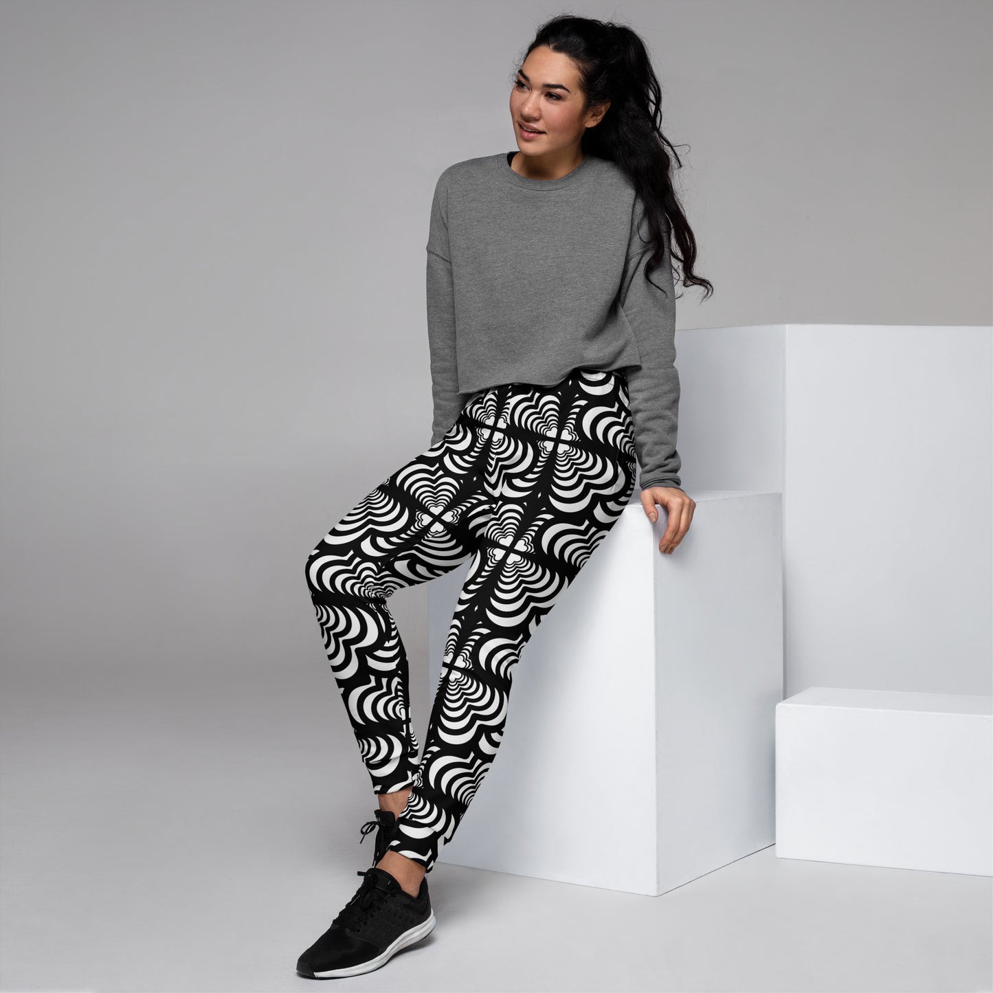 Zebra Love, bold black and white Women's Joggers