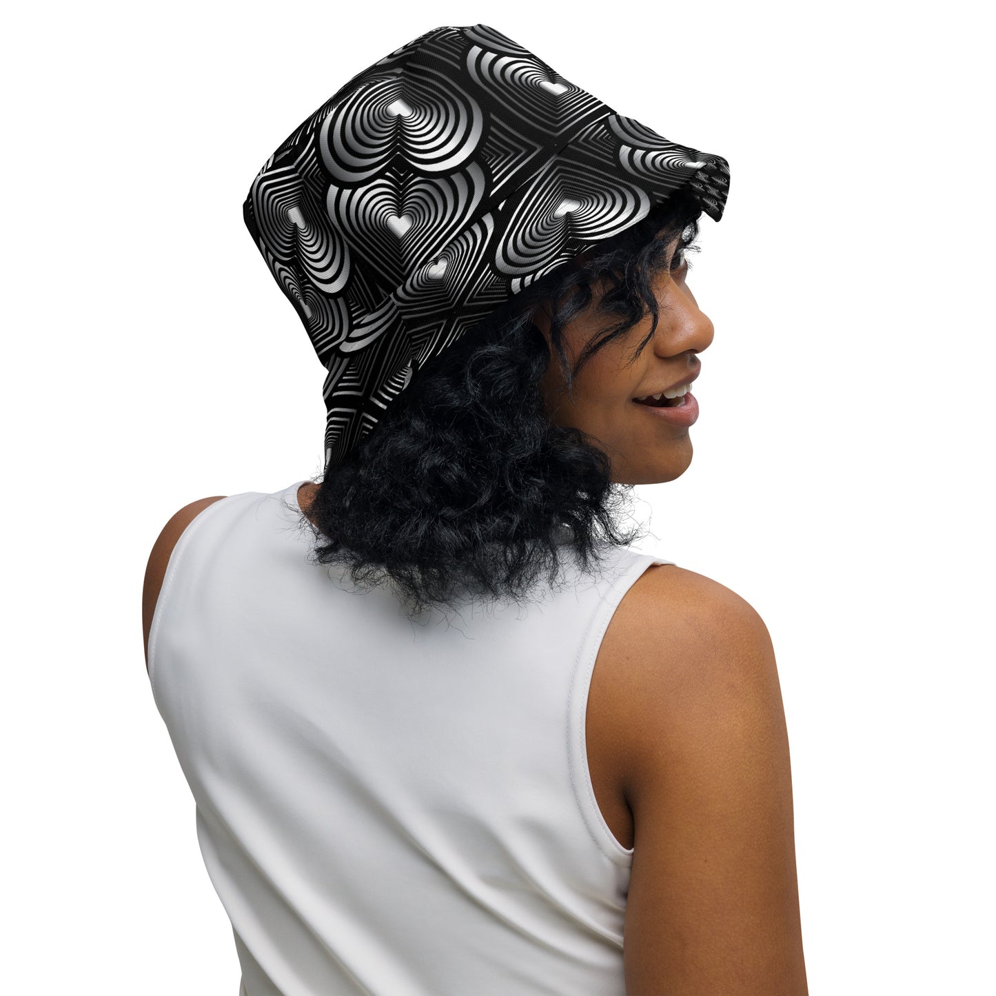 Zebra Love-EXTRA hypnotic Reversible bucket hat