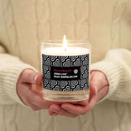 Zebra Love™ Glass Jar Soy Wax Candle Branded Merch!