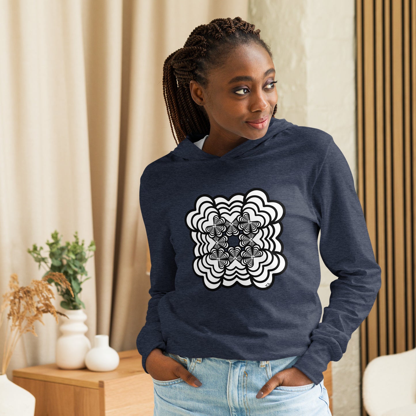 Hypnotic Zebra Love™ Hooded long-sleeve tee