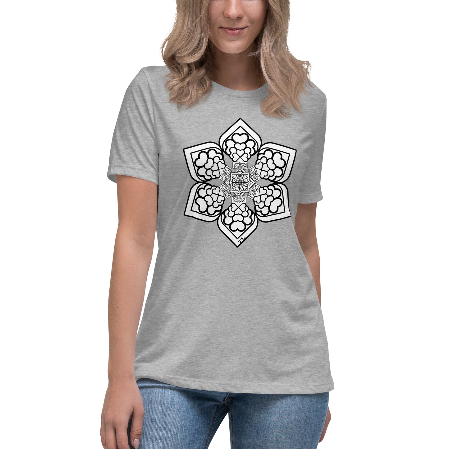 Color me- Lightbulb Heart Mandala Women's Relaxed T-Shirt