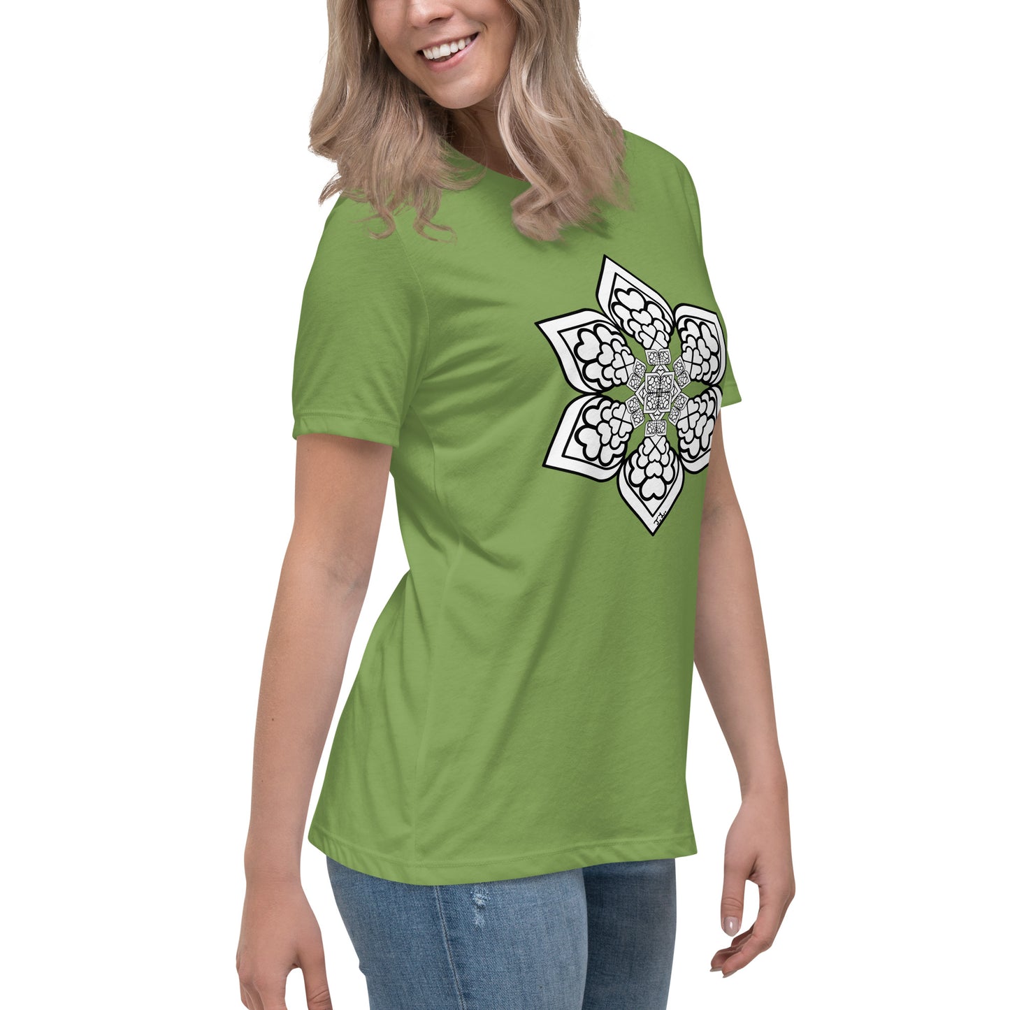 Color me- Lightbulb Heart Mandala Women's Relaxed T-Shirt