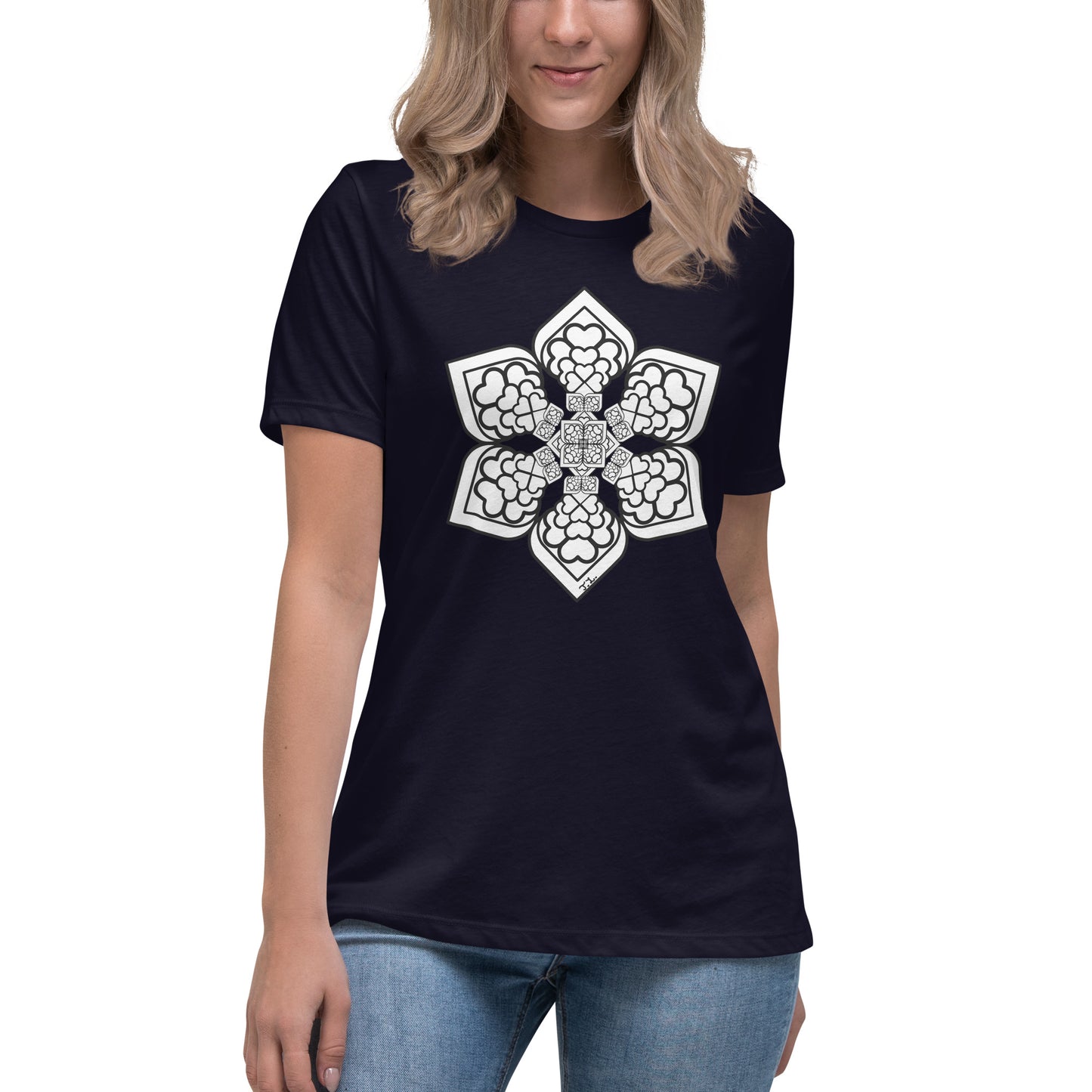 Color me- Lightbulb Heart Mandala Women's Relaxed T-Shirt