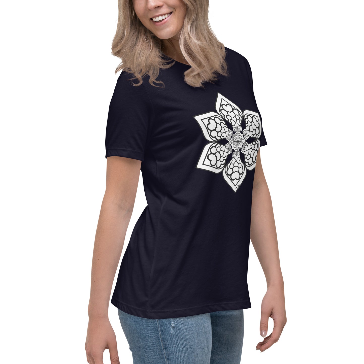 Color me- Lightbulb Heart Mandala Women's Relaxed T-Shirt